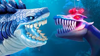 GODZILLA SHARK vs SHARK INVADERS! - Hungry Shark Evolution Sharkjira - Part 4 | Pungence