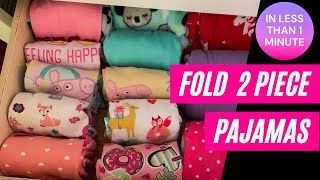 Celebrity How To Fold Pajamas In Less Than a Minute|| Save Space Wealth