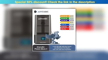 Best ANYCUBIC Photon Mono 4 AE Version LCD UV Resin 3D Printer High-Speed 3D Printing 7" 10K high-d