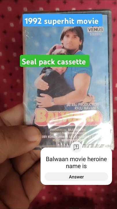 Balwaan movie 1992 Seal pack Audio Cassette #short #viral #youtube shorts #song #bollywood songs