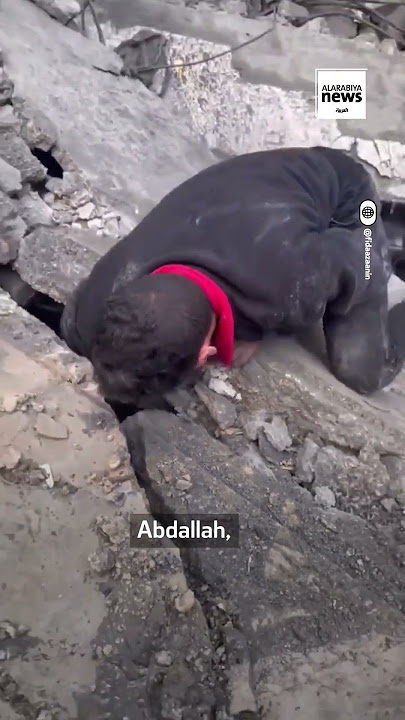 Gazan searches for family under rubble