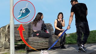 🔥Taking Iron For A Walk😂 FUNNY REACTIONS 😱