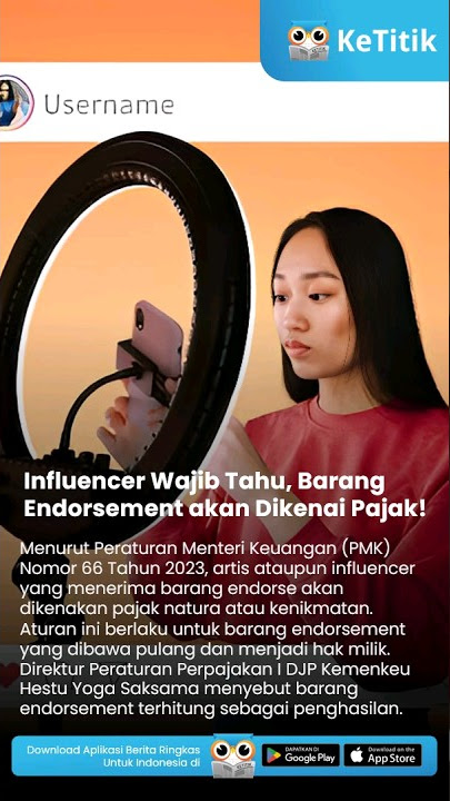 Influencer Wajib Tahu, Barang Endorsement akan Dikenai Pajak! #influencer #selebgram