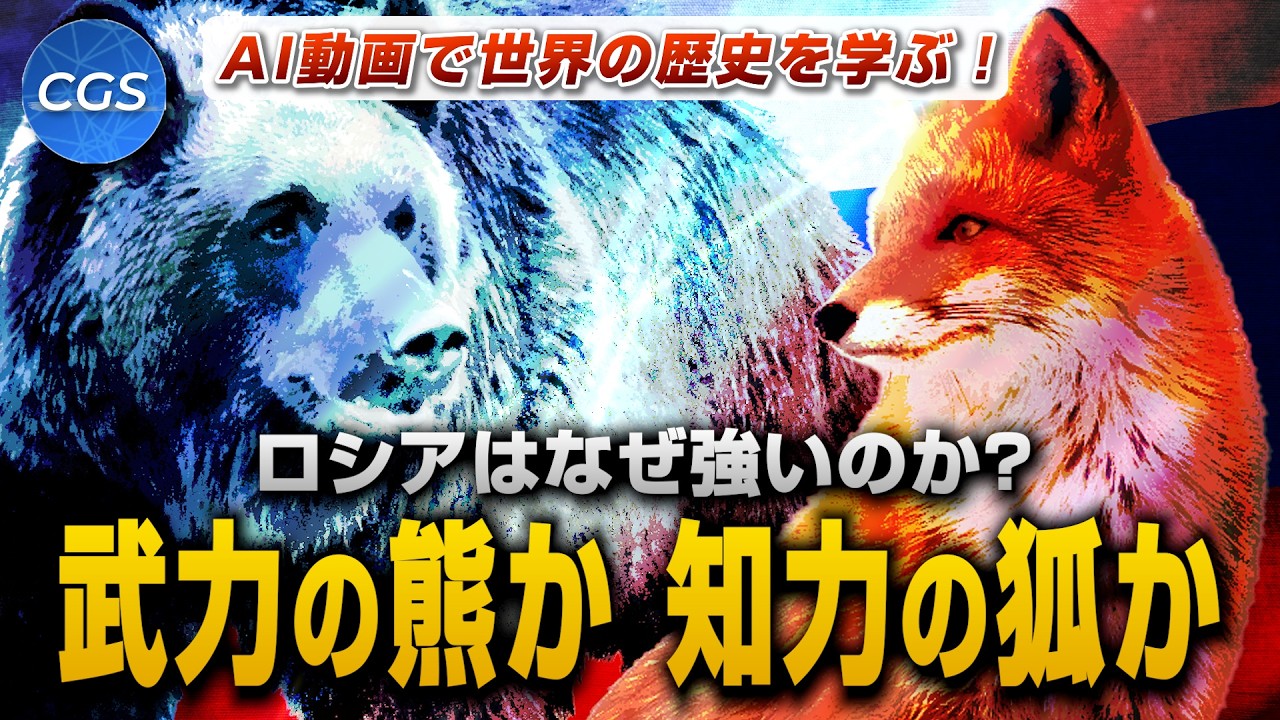 【AI動画で世界の歴史を学ぶ!】ロシアはなぜ強いのか？ 武力の熊か？知力の狐か？