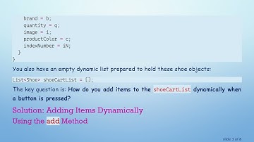 Adding Dynamic Items to an Empty List in Flutter