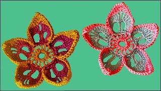 Цветок крючком. Простой цветок крючком. Вязание цветов крючком. Ч. 1 (Crochet Flower. P. 1) Цветок крючком. Простой цветок крючком. Вязание цветов крючком. Ч. 1 (Crochet Flower. P. 1)