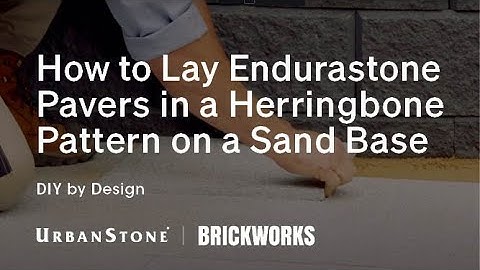 How to Endurastone Pavers in Herringbone Pattern // DIY by Design