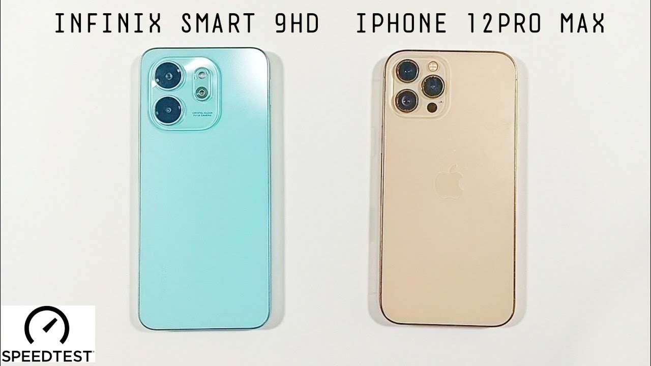 Infinix Smart 9HD Vs Iphone 12Pro Max | Speed Test & Comparison