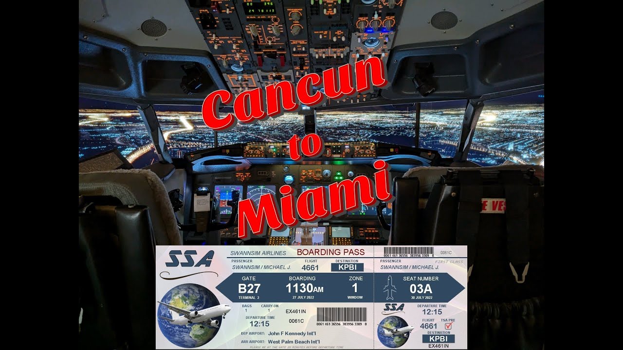 MMUN - KMIA | X-Plane 12 | ZiboMod | Flightdeck Solutions | Home Cockpit | B737 | Say Intentions AI