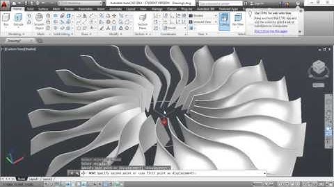 3D modelling Jet Engine with  AutoCAD