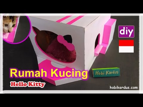 Cara Membuat Rumah  Kucing  Hello Kitty Kerajinan  Tangan  