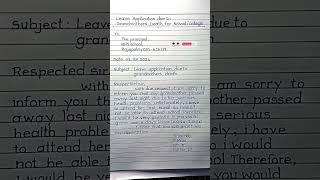 Grandmother Death Leave Letter