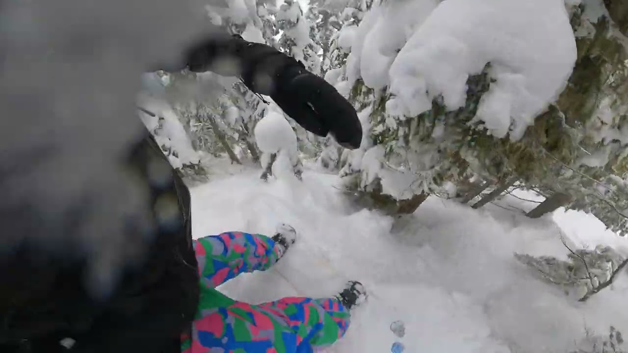 2024-03-10-Stevens Pass-Snowboarding between Double Diamond Rib and Double Diamond Lift | Take 1