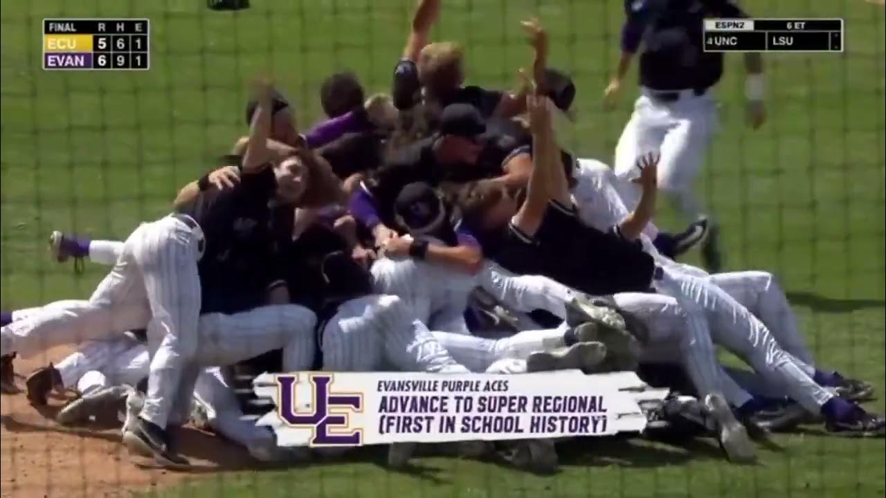 U of evansville radio call advancing to ncaa super regionals for the