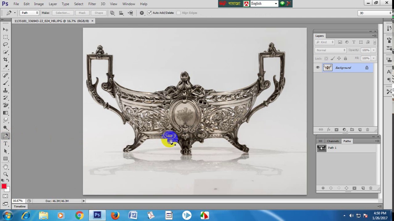 How to remove white background from an image using clipping path process?