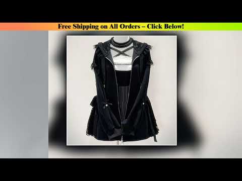 Japanese Subculture Lolita Zipper Hoodies Women Kawaii Cute Lace Bow Long Sleeves Hooded Coat
