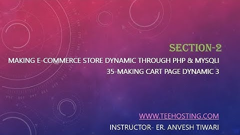 35 Making Cart Page Dynamic 3  Multivendor ECommerce Website Using PHP MySQLi