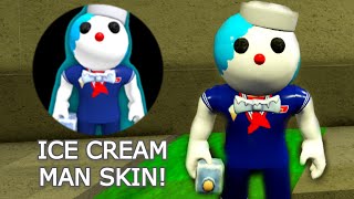 How to get ICE CREAM MAN SKIN BADGE + ICE CREAM MAN MORPH/SKIN in PIGGY FANMADE MAPS! - Roblox