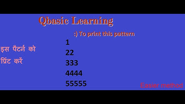 Print this pattern :1 22  333  4444   55555 in Qbasic