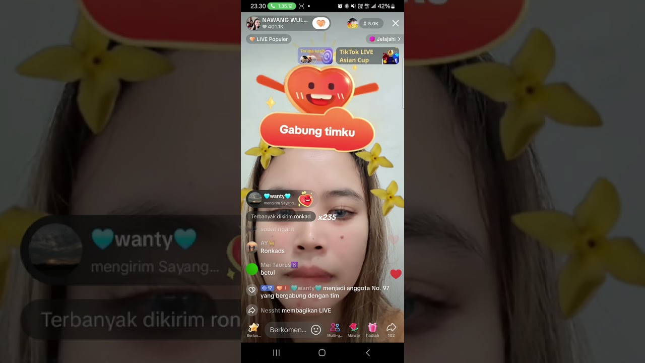 mb nawang kisisan turun live sama bunda delta