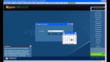 Change Current Date-OpenMiracle Free open source accounting software
