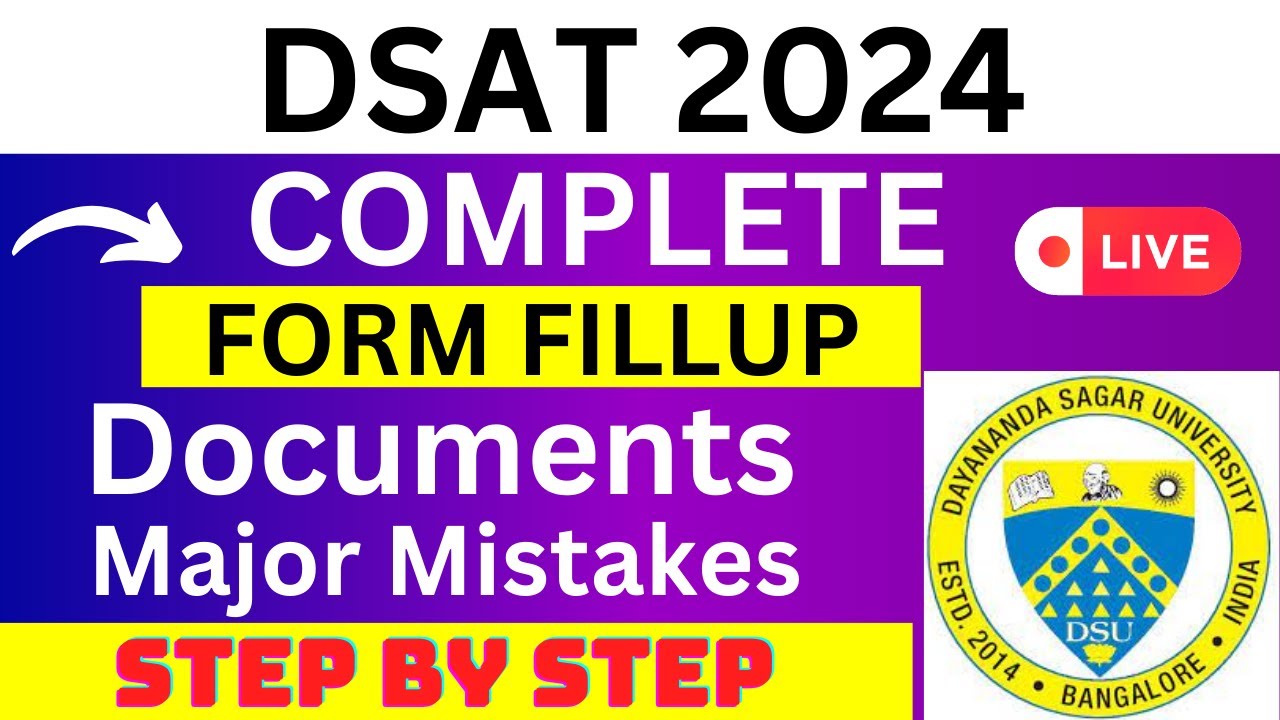 DSAT 2024 Application Form DSAT Registration 2024 How To Fill DSAT