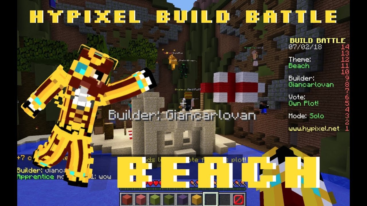 Minecraft Hypixel Build Battle Beach YouTube