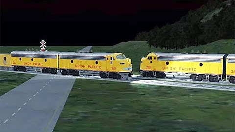 Train Sim - California Coast Using EMD F9 UP at Night - Simulasi Kereta Api