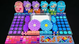 PURPLE and BLUE MELODY ✨ I Mixing random into Glossy Slime I Satisfying Slime 💗