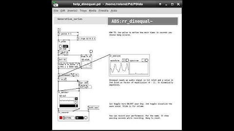 PDida (Pure Data) help patch: Sound Design - dinequal