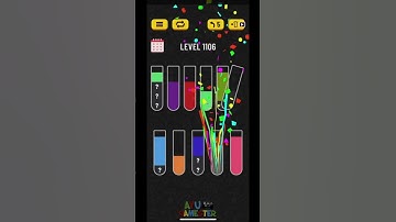 Water Sort puzzle level 1106 | AYU Gamester #shorts