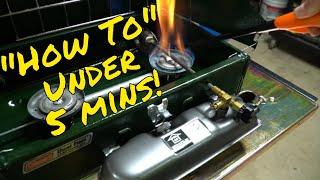 How to Light Your Coleman Two Burner Campstove! Using Model 424