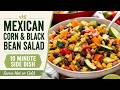 Mexican Corn and Black Bean Salad with Zucchini and Red Pepper