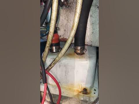 Aqualift muffler leaking after installation of new exhaust riser - YouTube
