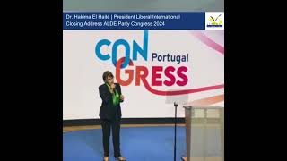 Dr. Hakima El Haité's Powerful Call to Action | ALDE Party Congress 2024 Closing Address