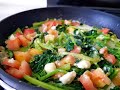 easy sauteed spinach and tomato recipe/ spinach recipe/ Espinacas/ 菠菜/पालक