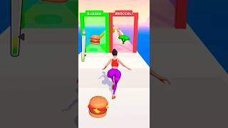 Burger 🍔 VS Broccoli 🥦|| Girl Running Game 😁 #gaming #luckygamer19 screenshot 1