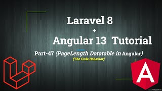 PageLength in Datatable in Angular | Laravel Angular Tutorial | Part-47 Wealth