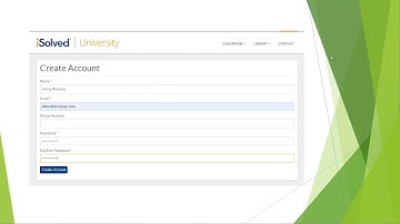 Creating an iSolved University account