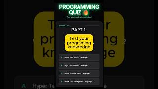 Programing quiz 🔥Part 1 #shorts #programming #quiz
