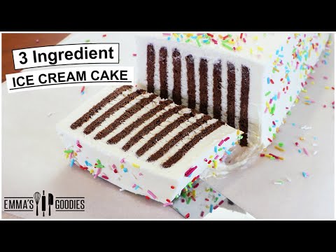 3-Ingredient ICE CREAM COOKIE CAKE No Ice Cream Machine