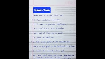 10 Lines On Neem Tree In English | Neem Tree Essay In English | Essay On Neem Tree In English #tree