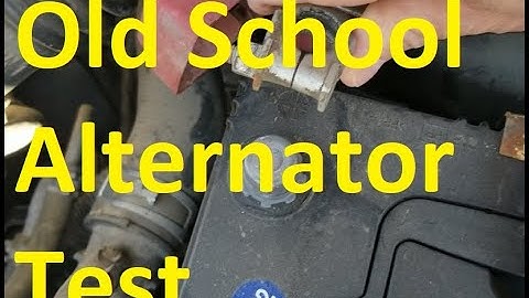 How to Test an Alternator Without a Multimeter (Old School Alternator Test) (Do at Own Risk)