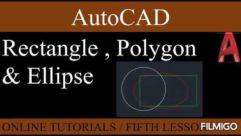 Rectangle , polygon & ellipse in sinhala in autocad