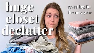 decluttering my ENTIRE closet | extreme closet clean out & minimal wardrobe organization