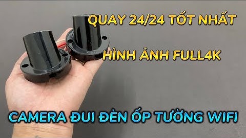 Camera Ngụy Trang Đui Đèn Ốp Tường Màu Đen Mẫu Mới 2024, Camera Giấu Kín Đui Đèn Quay 24/24 Tốt Nhất