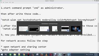 netsh wlan start hostednetwork