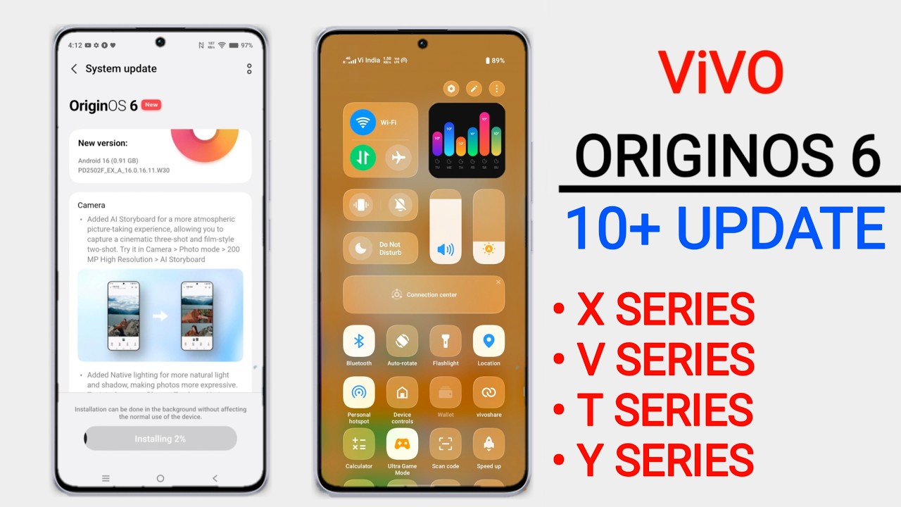 Vivo OriginOS 6 - February 10+ Update Release🔥 Android 16 for X200 Fe/Pro,X100,V60,V50,T4 Pro/Ultra