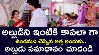 THE AUNT ASKED THE SON-IN-LAW TO GUARD THE HOUSE | VINODHKUMAR | NADHIYA |LAKSHMI | TELUGU CINE CAFE