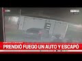 ATAQUE PIRÓMANO en LA PLATA: PRENDIÓ FUEGO un AUTO y ESCAPÓ a CABALLO